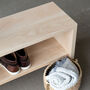 Handmade Entryway Wooden Bench With Storage Shelf, thumbnail 2 of 11