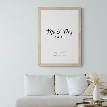 Personalised Mr And Mrs Print, 2 of 3