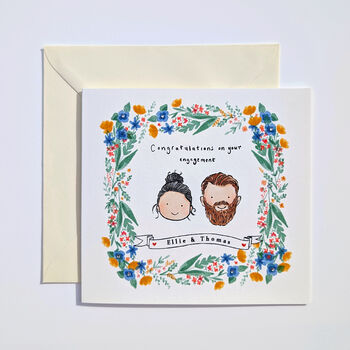 Personalised Couple Portrait Greeting Card, 2 of 4
