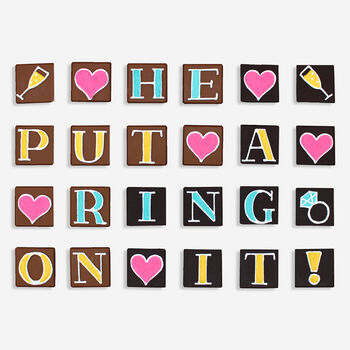 He Put A Ring On It Medium Tin Of Chocolates, 2 of 2