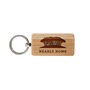 Cornish Gifts 'Nearly Home' Rectangular Oak Keyring, thumbnail 2 of 2