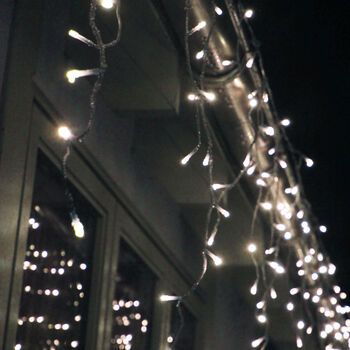 Snowing Warm White Icicle Christmas Lights, 2 of 4