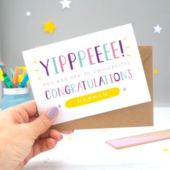 personalised university card by joanne hawker | notonthehighstreet.com