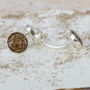 Silver Cufflinks With Brass Metal Filings, thumbnail 2 of 3