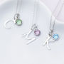 Initial And Birthstone Necklace, thumbnail 1 of 6