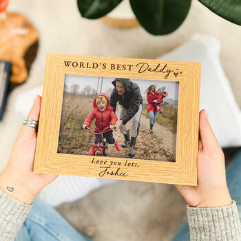 Personalised World’s Best Dad Picture Frame, 5 of 9