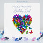 Heavenly Birthday Dad Butterfly Heart Card, thumbnail 1 of 11