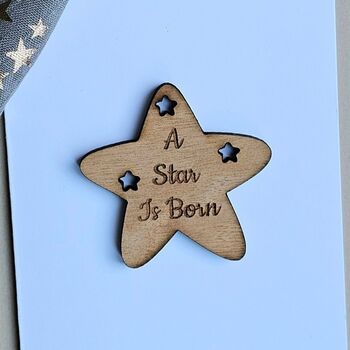 'A Star Is Born' Wooden Token And Card, 2 of 2