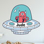 Personalised Alien Sticker For Kids Room Or Nursery Wall Decal Vinyl Gift For Boy Or Girl, thumbnail 2 of 2