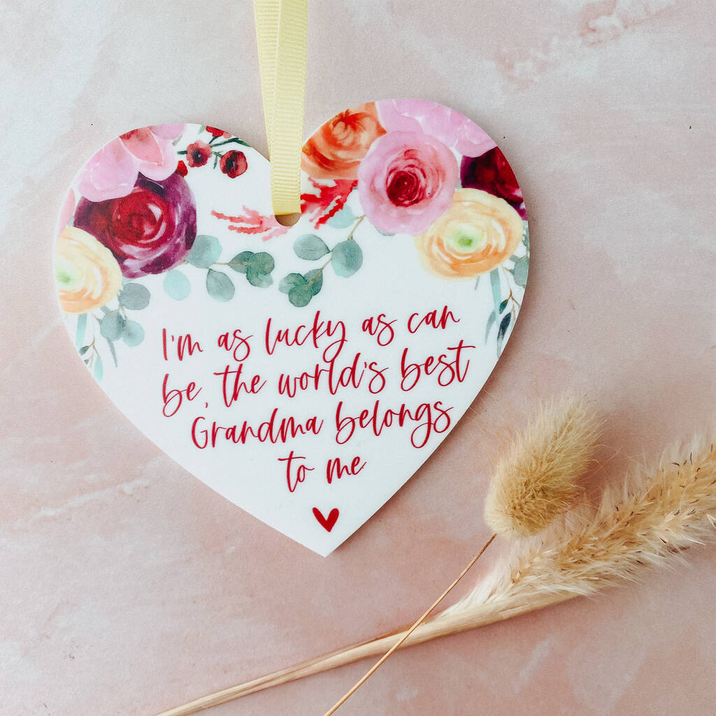 'World's Best Grandma' Gift For Grandma By Here's To Us