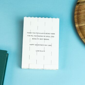 Personalized Lego® Brick Photo Block – Custom Heart Keepsake Gift, 2 of 4