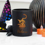 Personalised Halloween Witches Cat Candle Holder, thumbnail 1 of 5