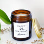 Personalised 21st Birthday Soy Wax Candle Gift Choice Of Fragrance, thumbnail 4 of 10