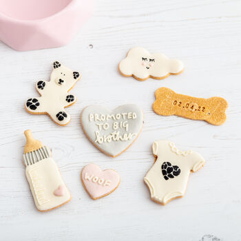 Promoted To… Sibling Iced Dog Biscuit Set, 2 of 2