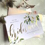 Gold Foil To My Maid Of Honour Card | Peony Bouquet, thumbnail 2 of 4