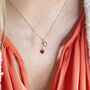 Mother And Child Birthstone Hearts Necklace, thumbnail 4 of 9