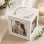 White Distressed Wedding Photo Cube Box, thumbnail 1 of 4