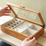 Glass Top Wooden Jewellery Box, thumbnail 3 of 6