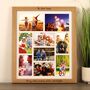 Personalised Solid Oak Nine Aperture Photo Frame With Mount, thumbnail 2 of 6