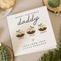 Personalised Daddy Christmas Pudding Card From Kids, thumbnail 1 of 7