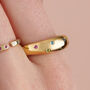 Personalised Birthstone Horn Open Ring, thumbnail 4 of 12