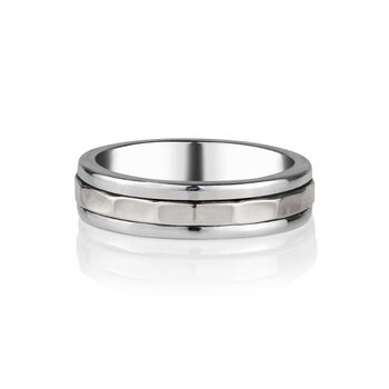 Karma Abundance Unisex Sterling Silver Spinning Ring, 3 of 10