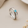 Personalised Sterling Silver Blue Opal Spinner Ring – 5mm, thumbnail 4 of 8