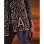 Personalised A Z Initial Leopard Wool And Cashmere Scarf, thumbnail 3 of 6