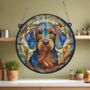 Dachshund Wirehaired Stained Glass Effect Suncatcher, thumbnail 5 of 5