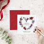 Personalised Floral Heart Engagement Card, thumbnail 1 of 2