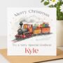 Personlised Train Christmas Card, thumbnail 2 of 2
