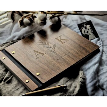 Personalised Wooden Wedding Guest Book, 6 of 7