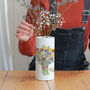 Family Birth Flower Bouquet Tall Ceramic Vase, thumbnail 1 of 2
