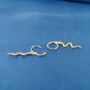 Snake Huggie Hoop Earrings In Gold, thumbnail 6 of 8
