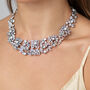 Crystal Flower Statement Collar Necklace, thumbnail 2 of 3