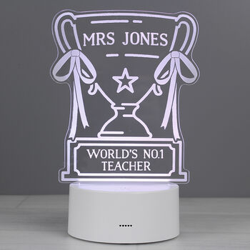 Personalised Trophy LED Colour Changing Night Light, 9 of 9