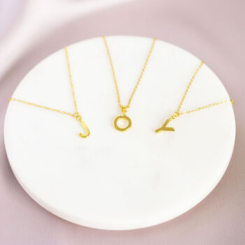 Dainty Gold Plated Initial Necklace, 2 of 11