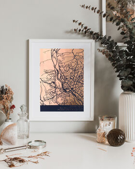 Personalised Foiled Map Print, 5 of 11