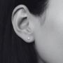 Pear Stud Earrings Silver, thumbnail 1 of 3