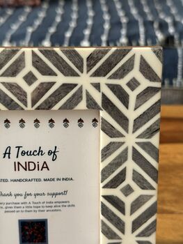 Table Top Picture Frame, Indian Block Print Fabric, 5 of 10