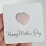 Happy Mother's Day Rose Quartz Crystal Pocket Heart, thumbnail 1 of 3