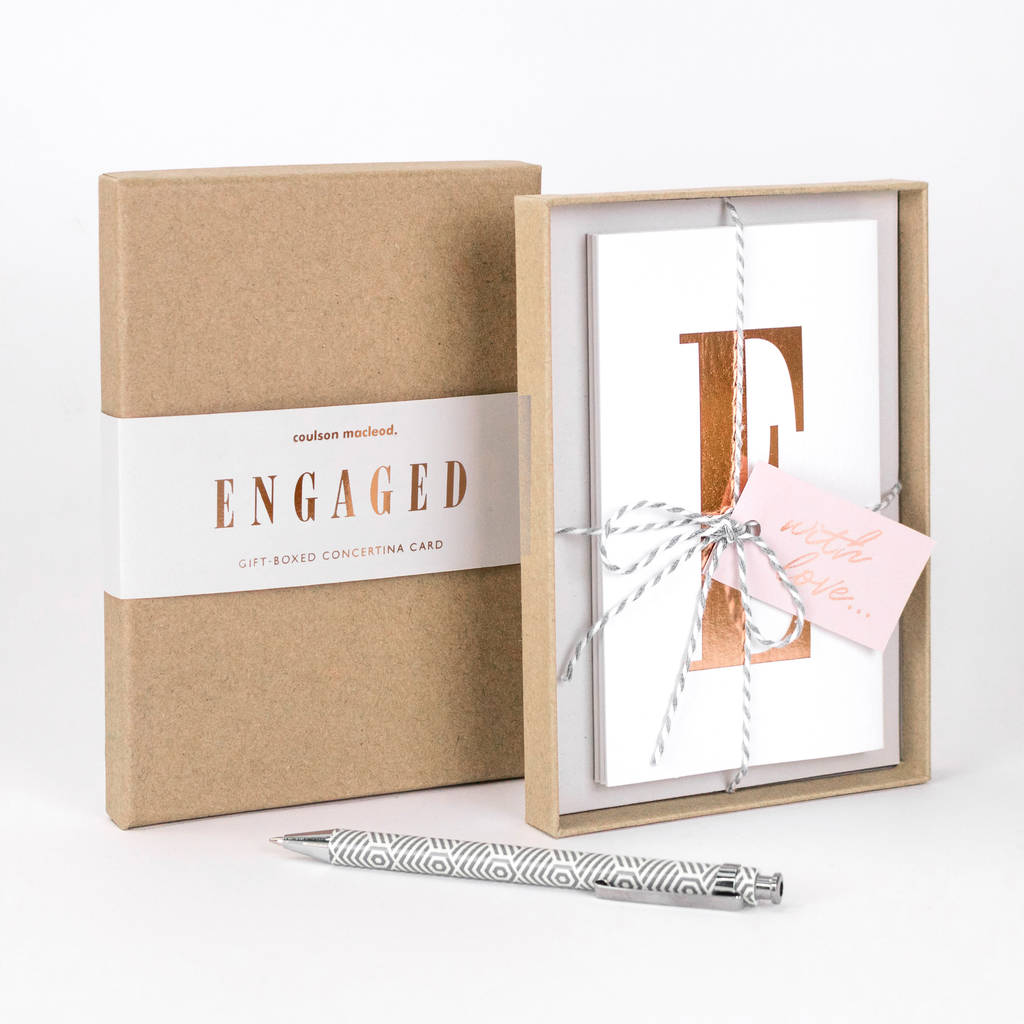 Personalised Engagement Gift Boxed Card By Coulson Macleod