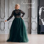 Grey Maxi Skirt Tulle Bridal Skirt, thumbnail 12 of 12