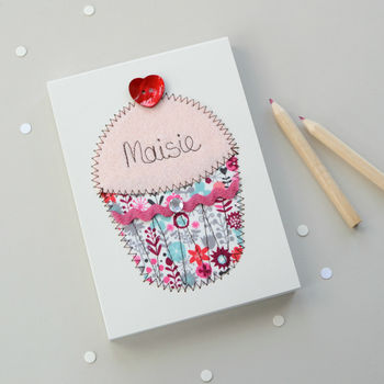 Personalised Cupcake Embroidered Notepad, 2 of 4