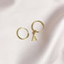 Mismatched/Matching Gold Plated Silver Letter Hoops, thumbnail 3 of 5