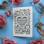 Personalised Papercut Heart Engagement Card, thumbnail 7 of 12