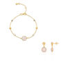 Iseo Pink Chalcedony And Gold Plated Jewellery Set, thumbnail 2 of 5