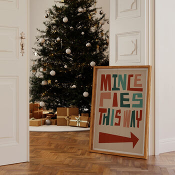 Mince Pies This Way Art Print, 2 of 5