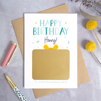 Personalised Birthday Present Scratch Card, 6 of 11