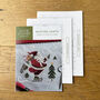 Skating Santa Modern Cross Stitch Kit, thumbnail 5 of 5